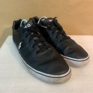 Polo by Ralph Lauren Black Leather Sneakers